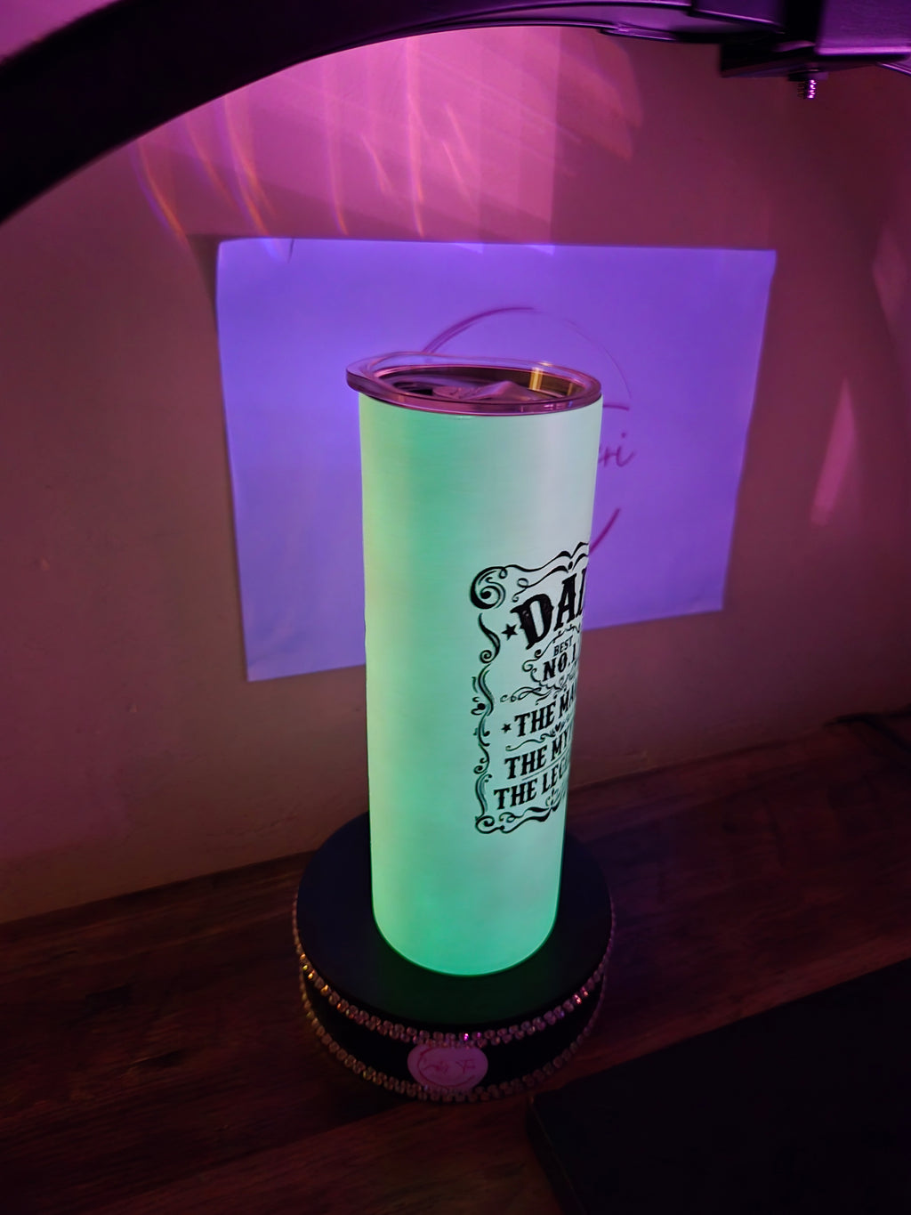 glow in the dark stainless steel tumbler