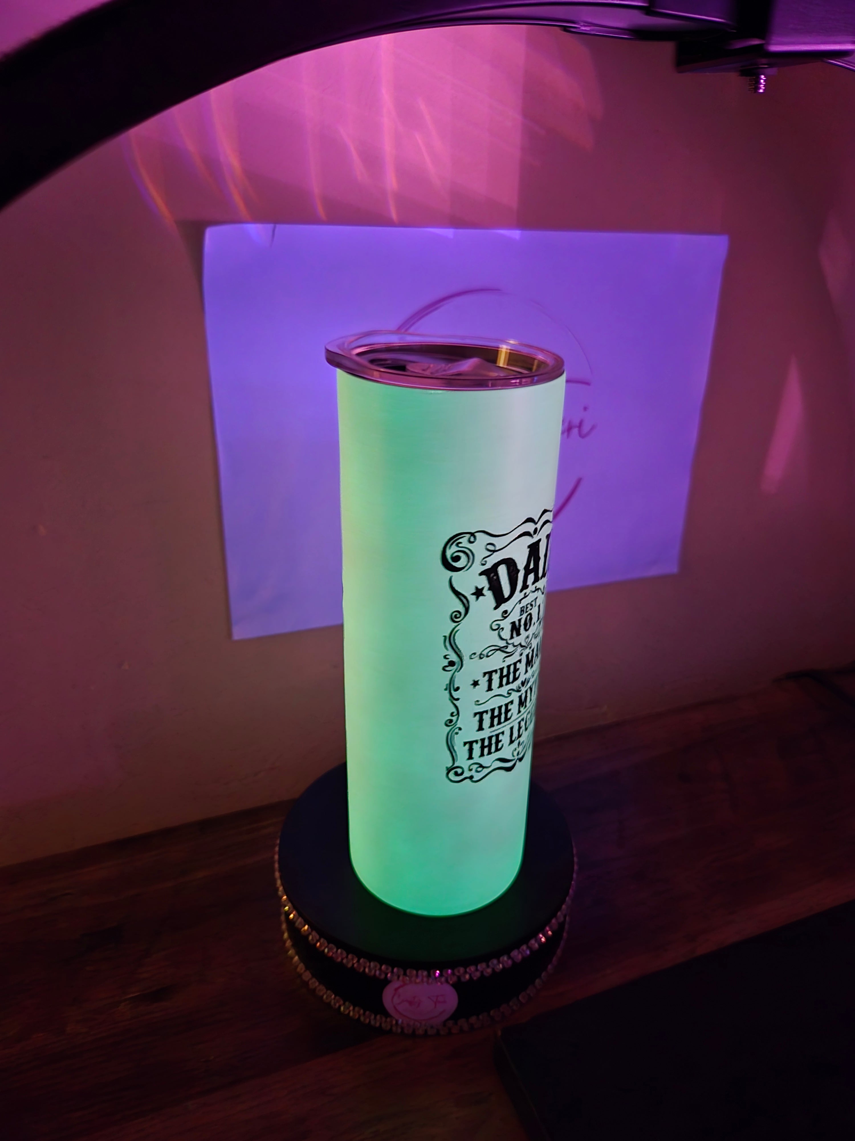 glow in the dark stainless steel tumbler