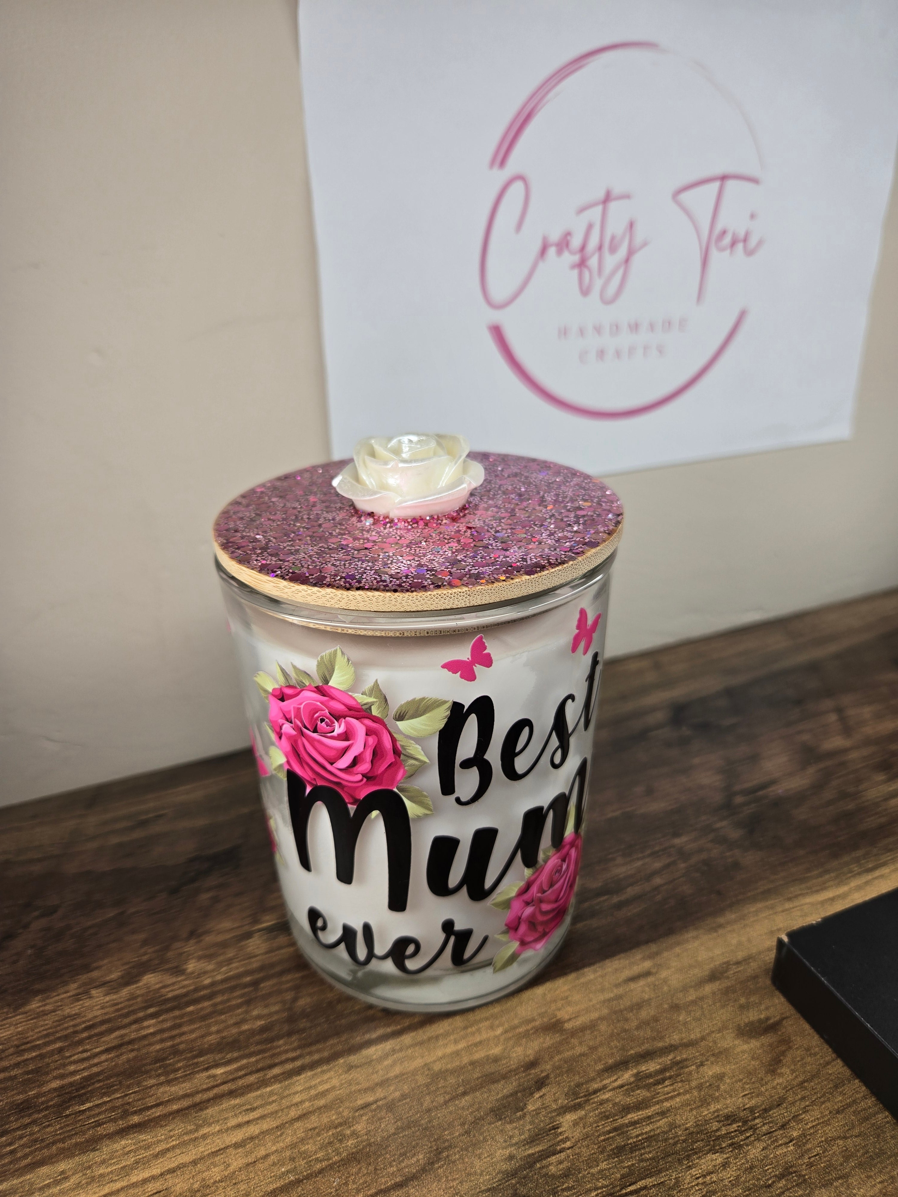 large decorated candles