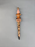 Handmade Beaded Pen: Highland Cow, Leopard Print