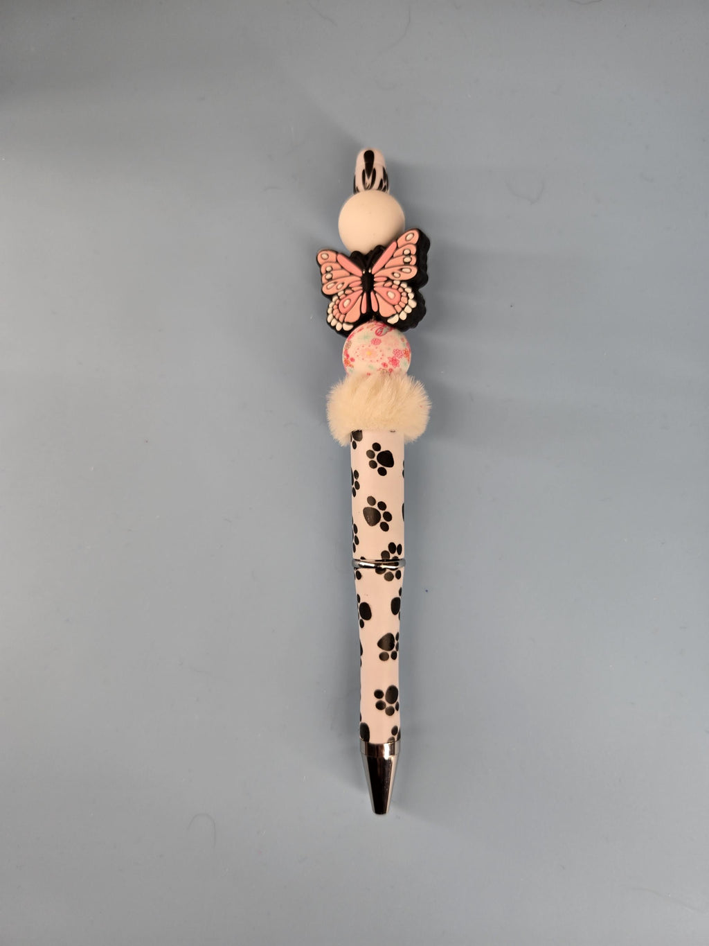 Handmade Beaded Pen: Highland Cow, Leopard Print