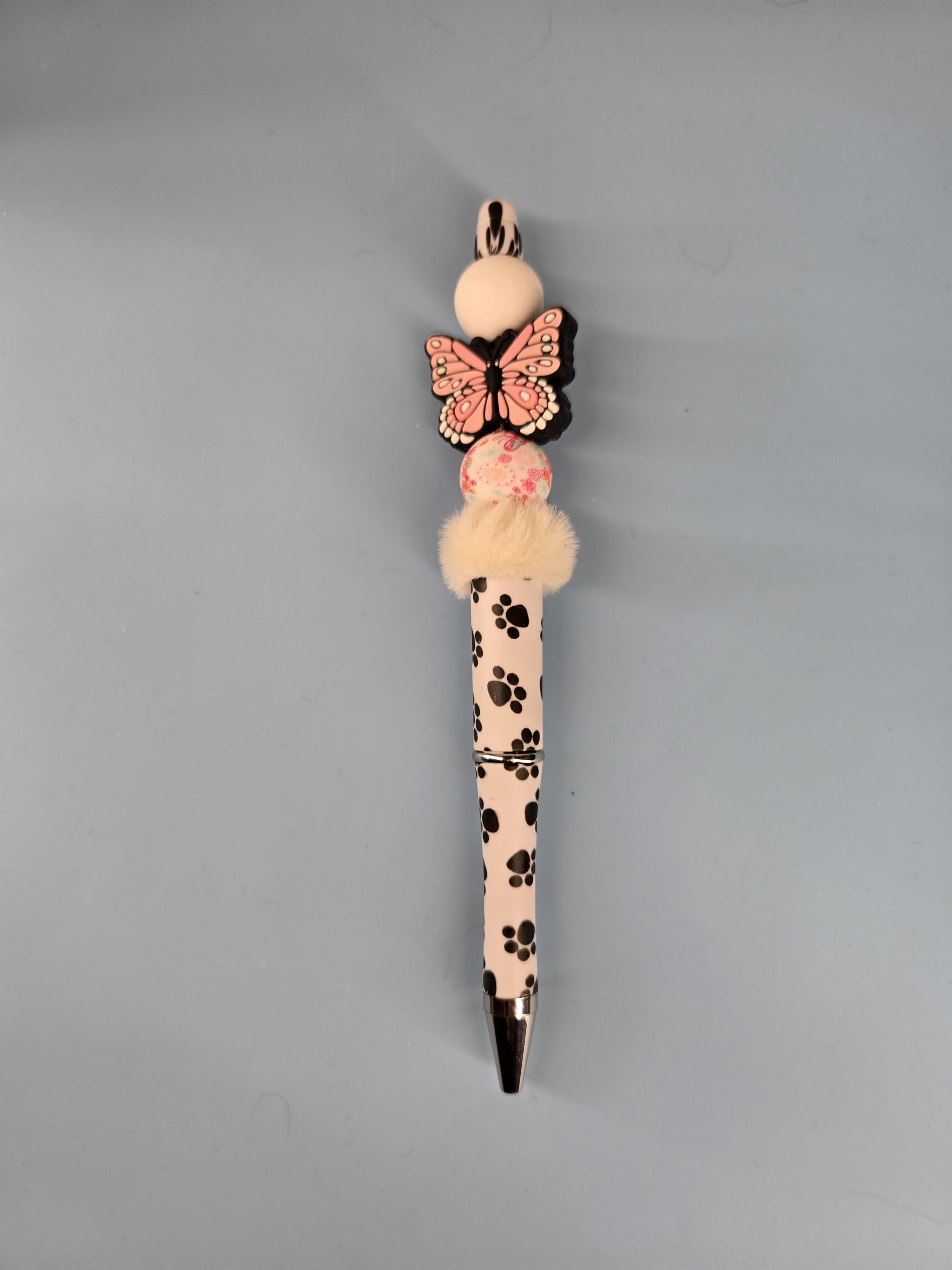 Handmade Beaded Pen: Highland Cow, Leopard Print