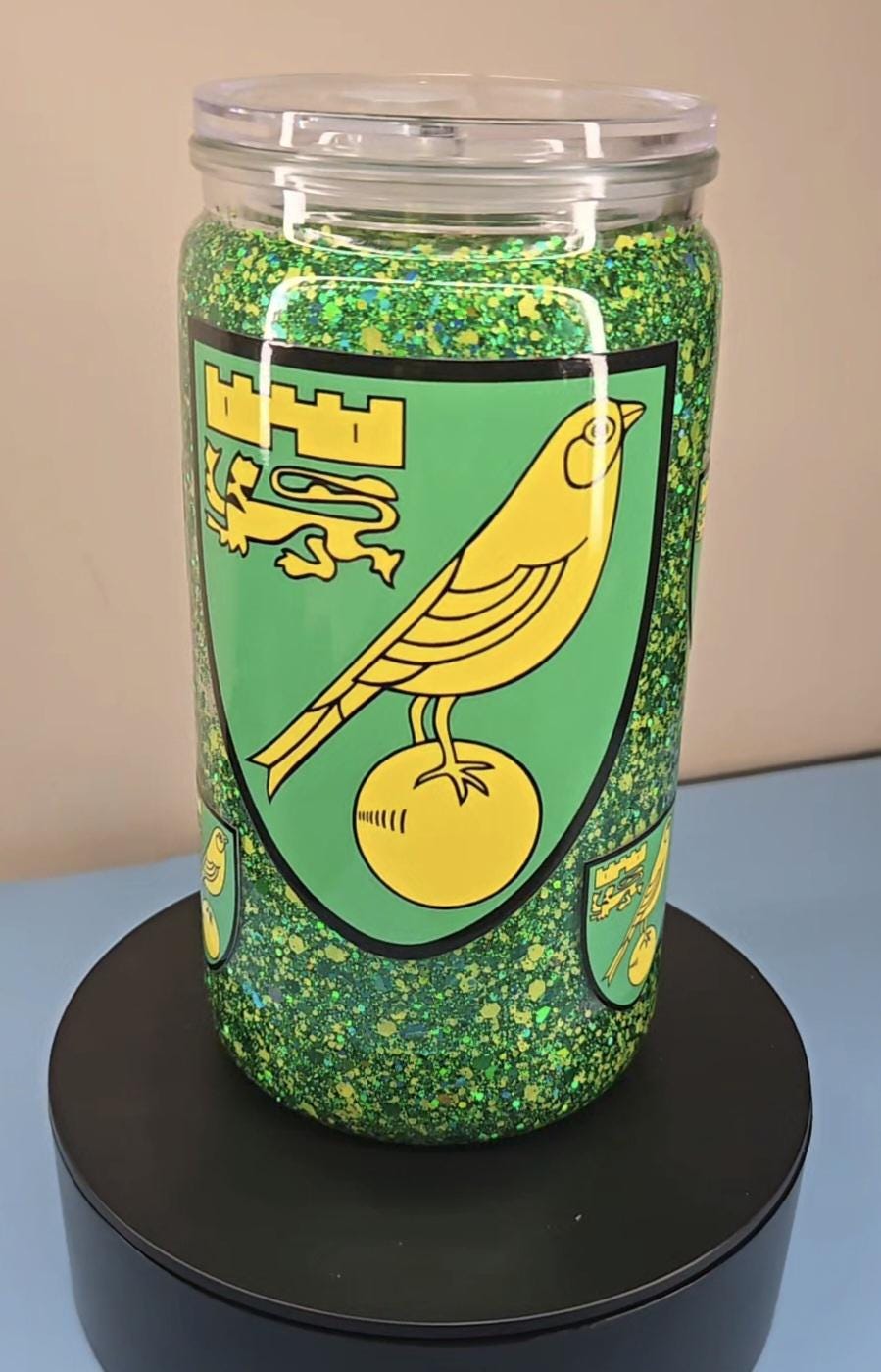 NCFC inspired 16oz acrylic mason jar