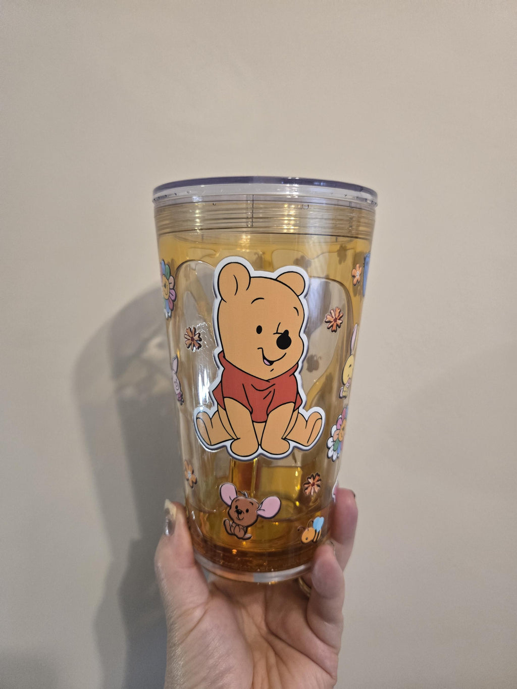 16oz Winnie the Pooh Boba Snowglobe cup