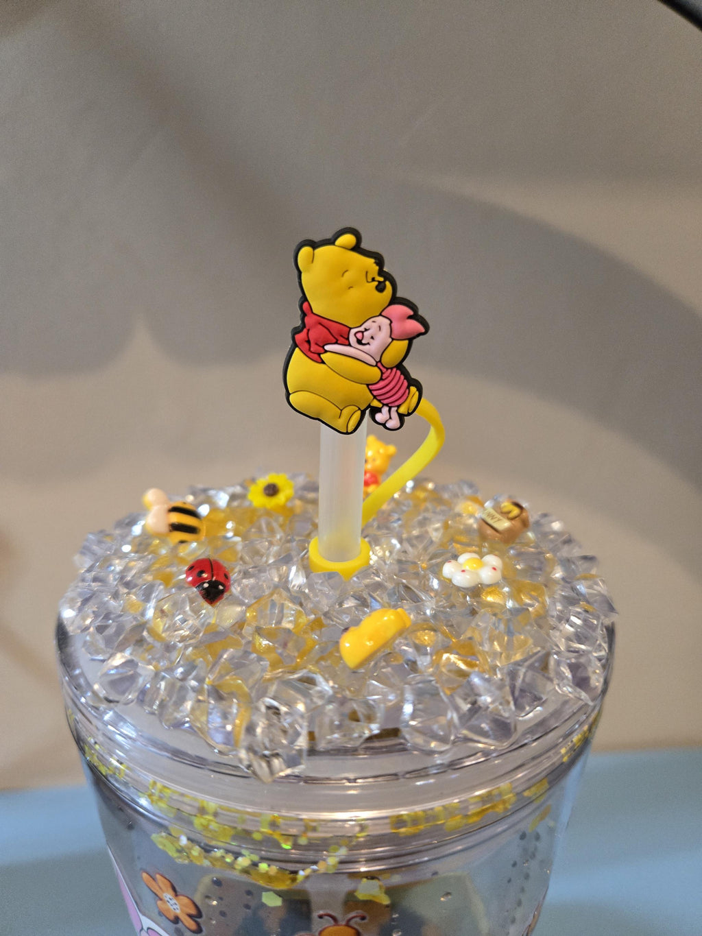 16oz Winnie the Pooh Boba Snowglobe cup