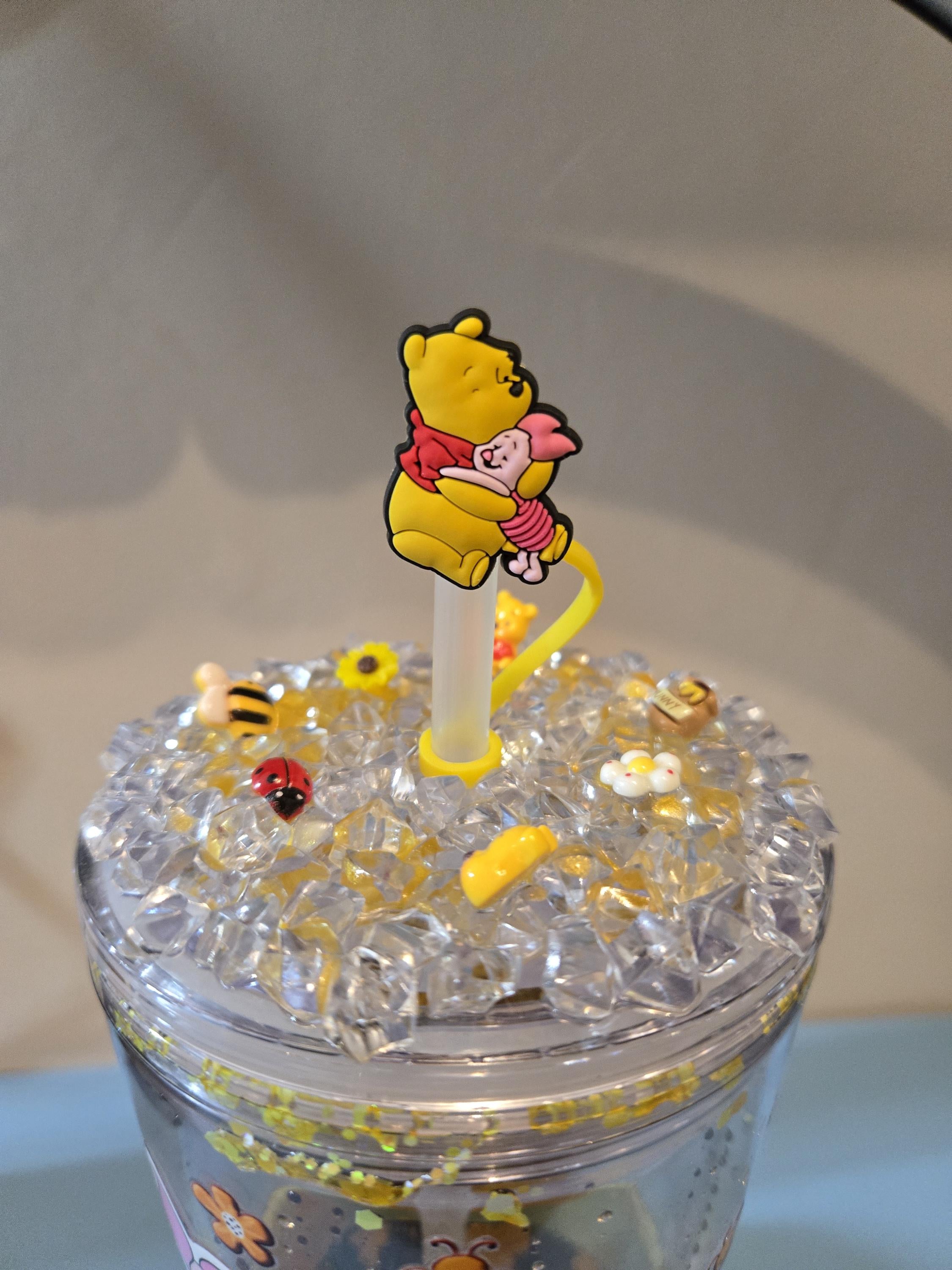 16oz Winnie the Pooh Boba Snowglobe cup