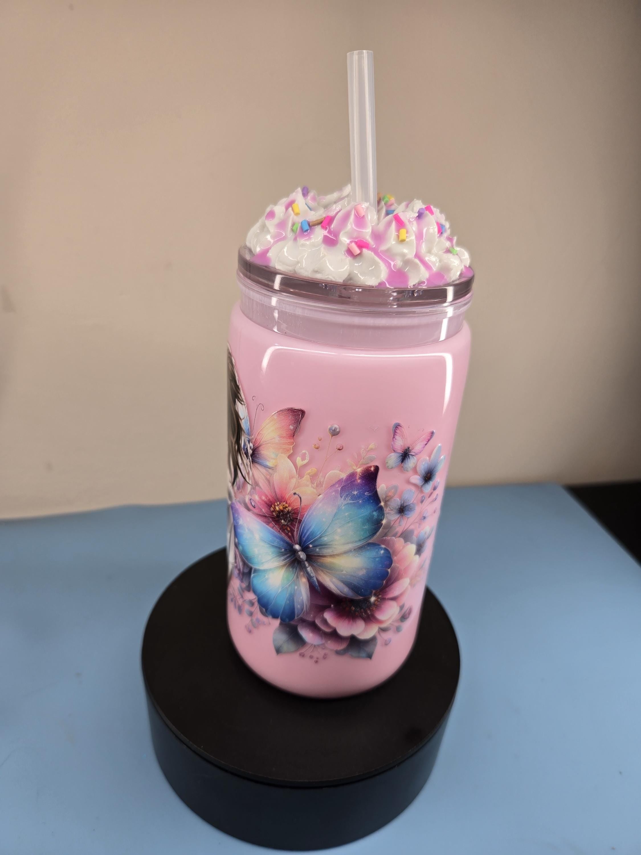 16oz Acrylic Mason Jar snowglobe