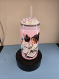 16oz Acrylic Mason Jar snowglobe