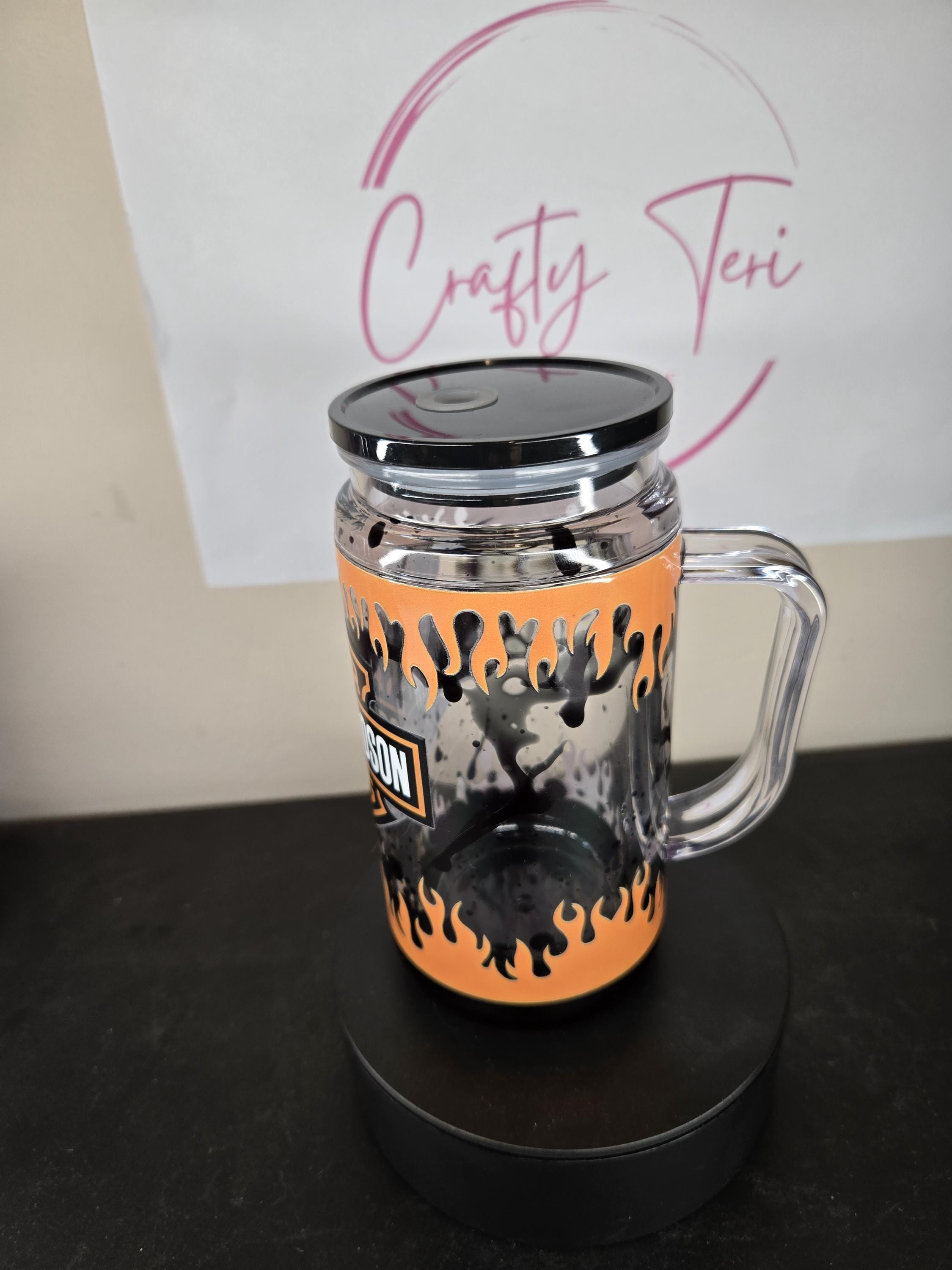 16oz snowglobe cup with handle