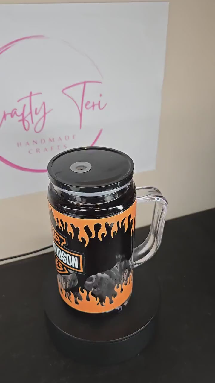 16oz snowglobe cup with handle