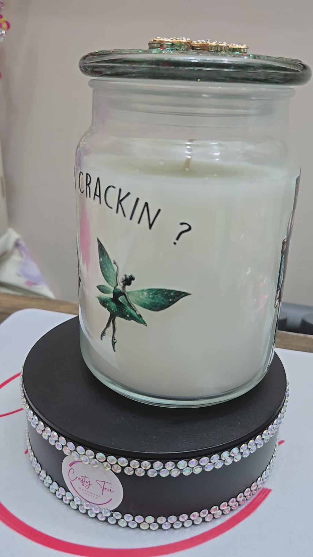 large decorated candles