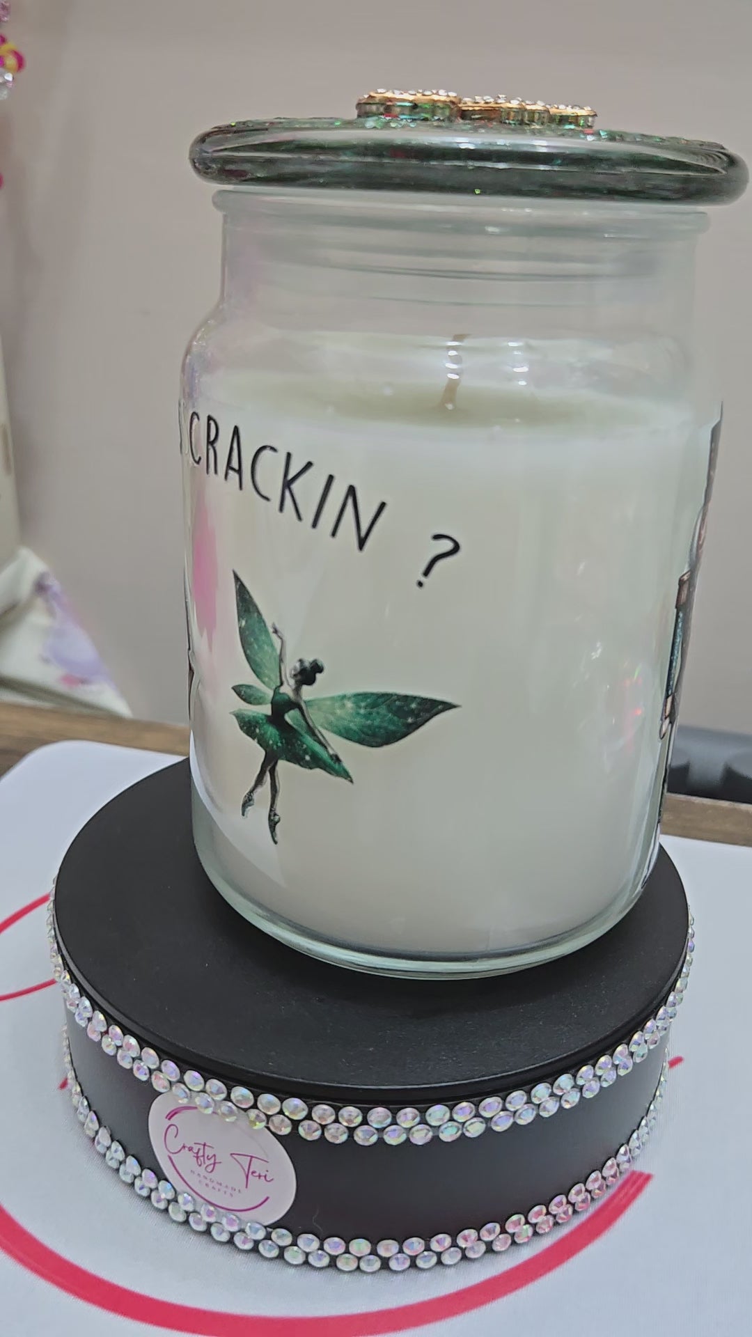large decorated candles