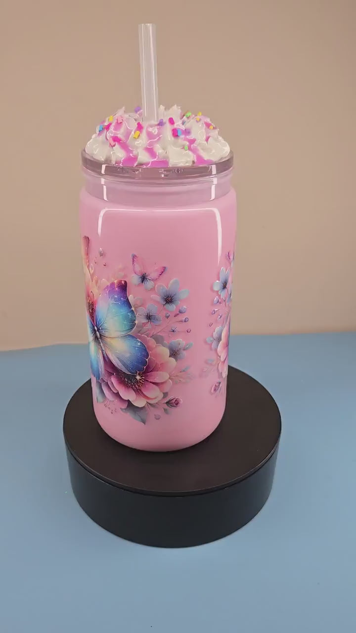 16oz Acrylic Mason Jar snowglobe