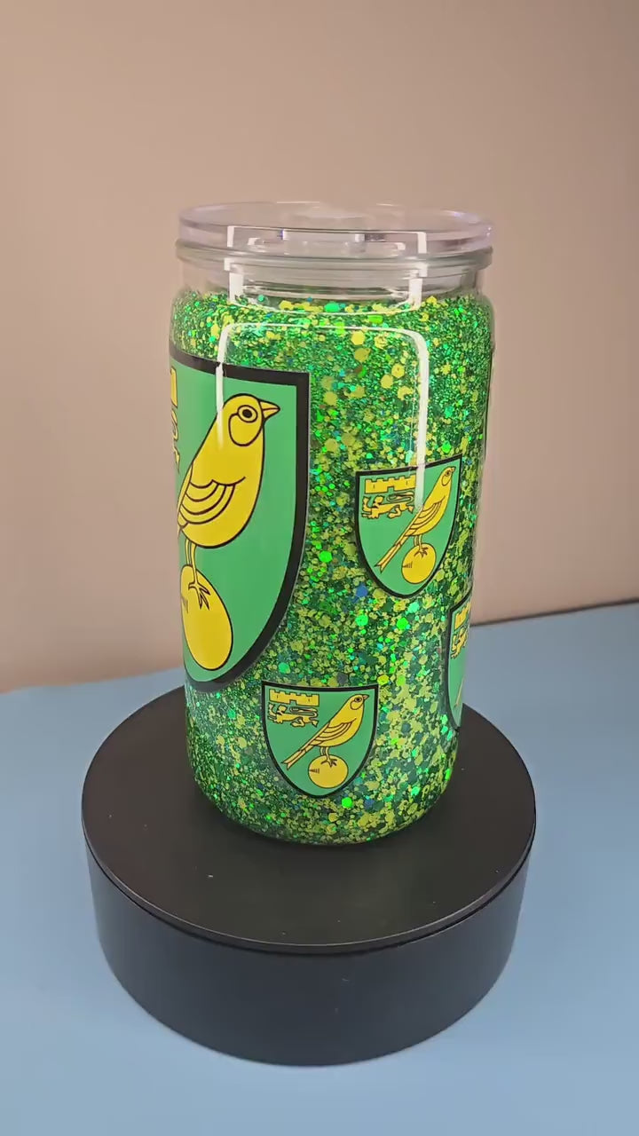 NCFC inspired 16oz acrylic mason jar