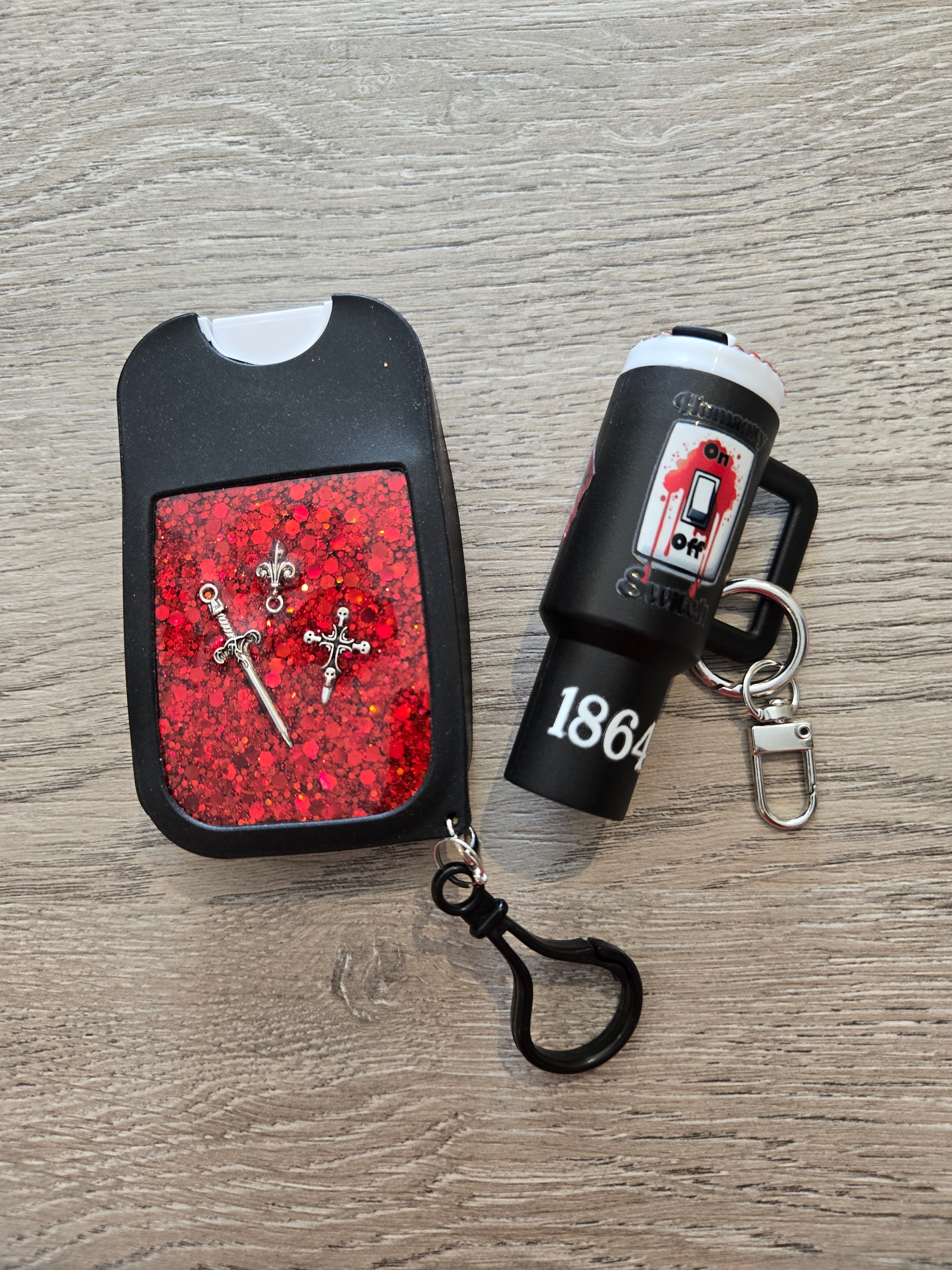 Vampire diaries spray bottle and mini Stanley keychain
