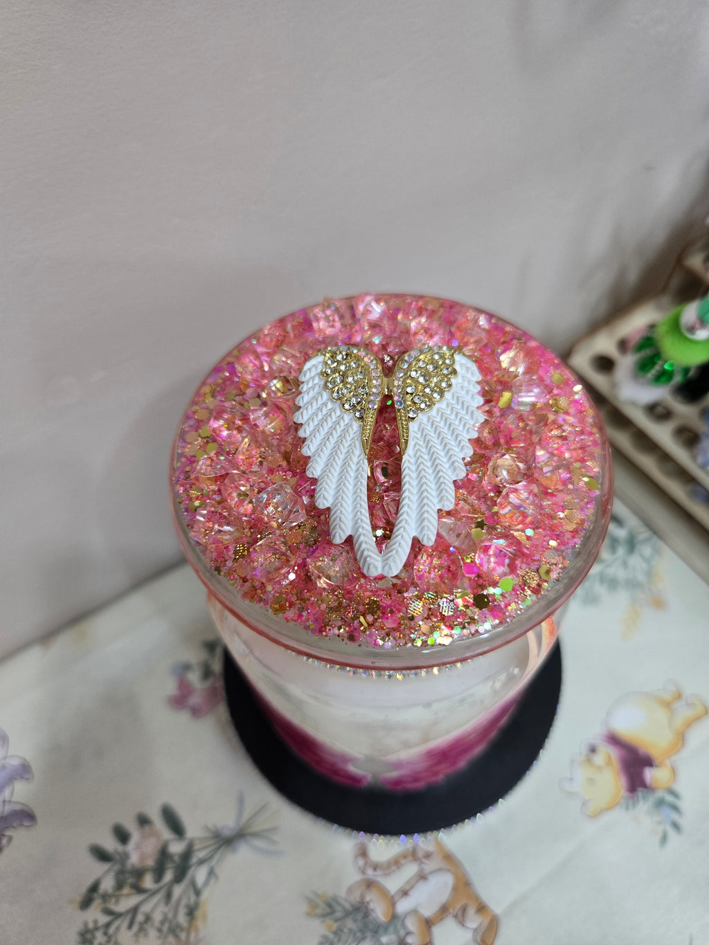 large decorated candles