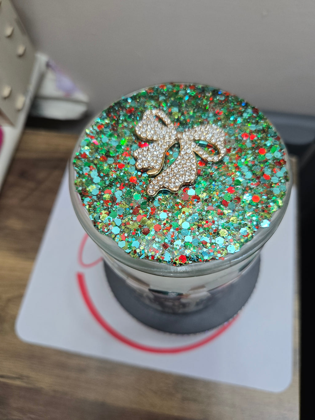 large decorated candles