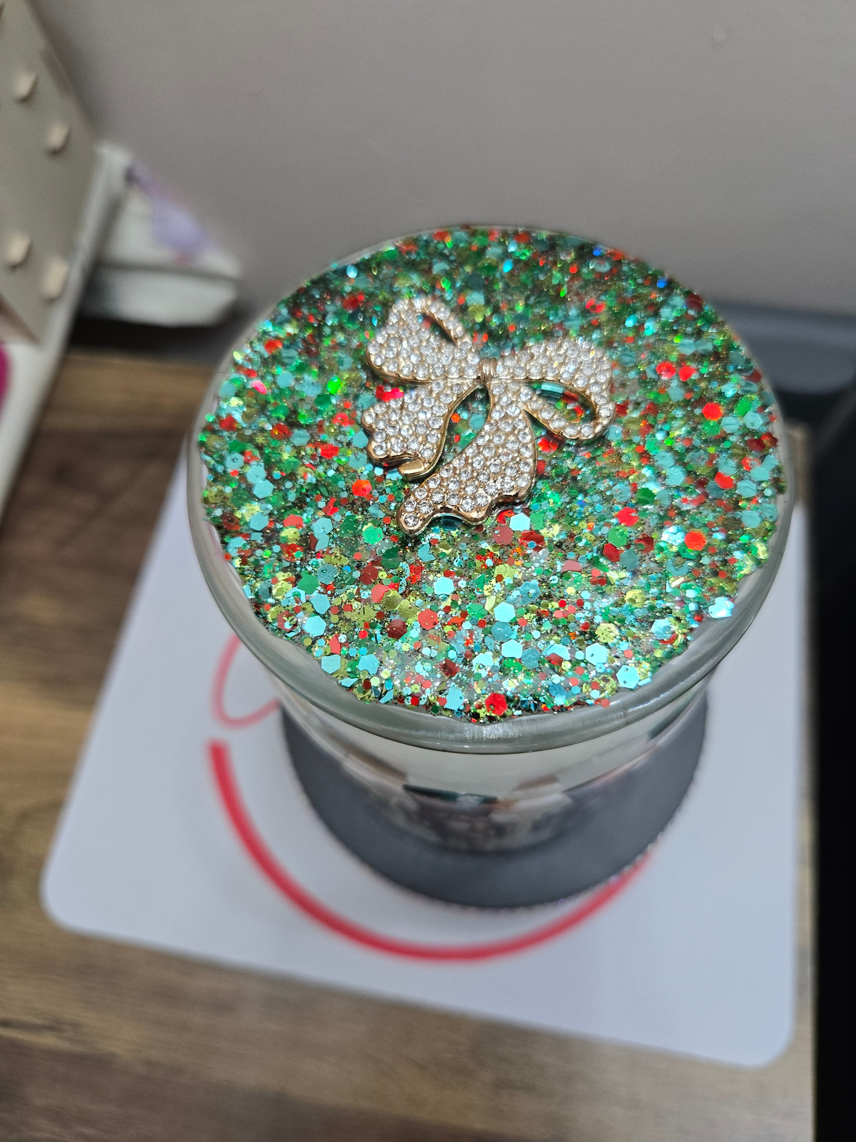 large decorated candles