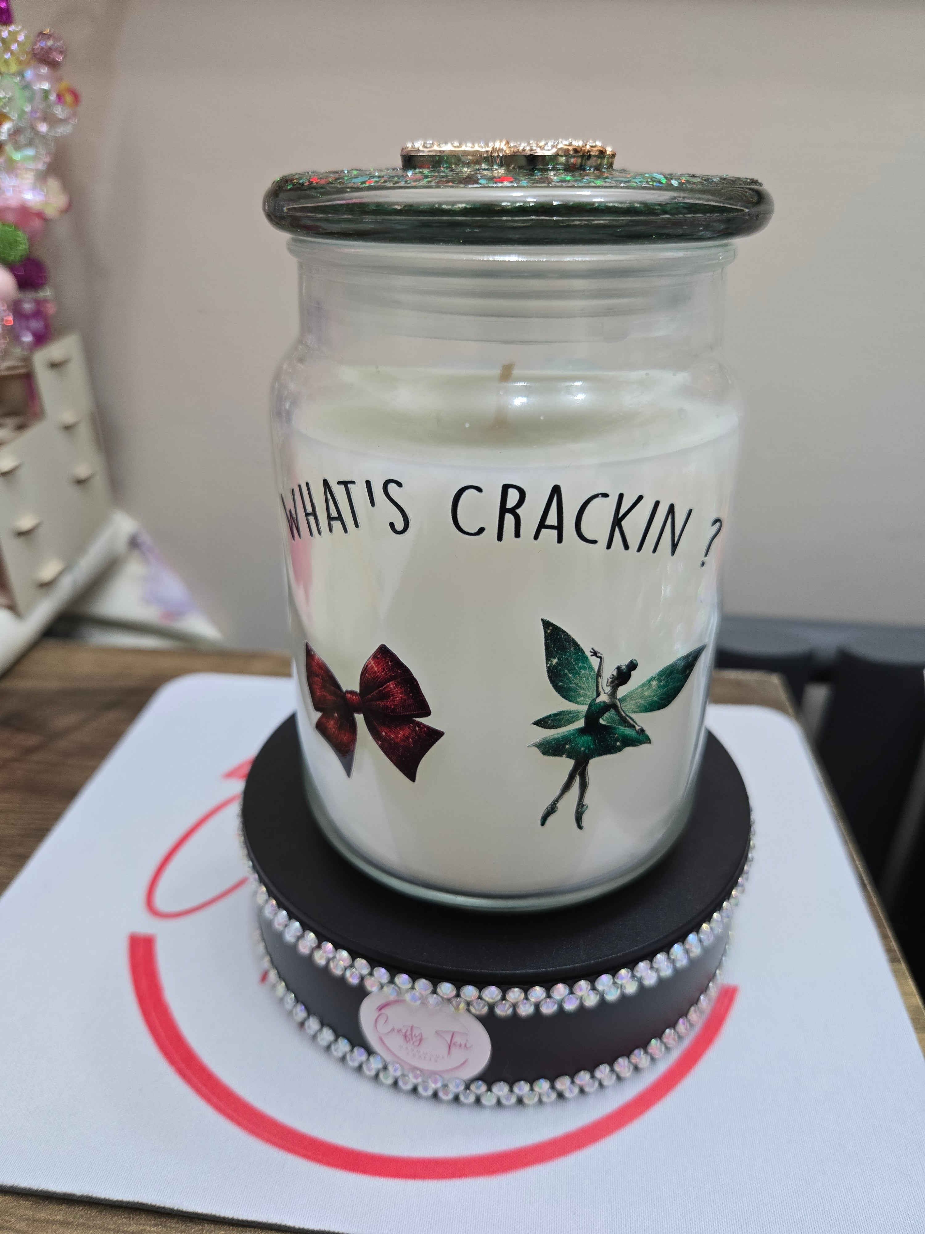 large decorated candles