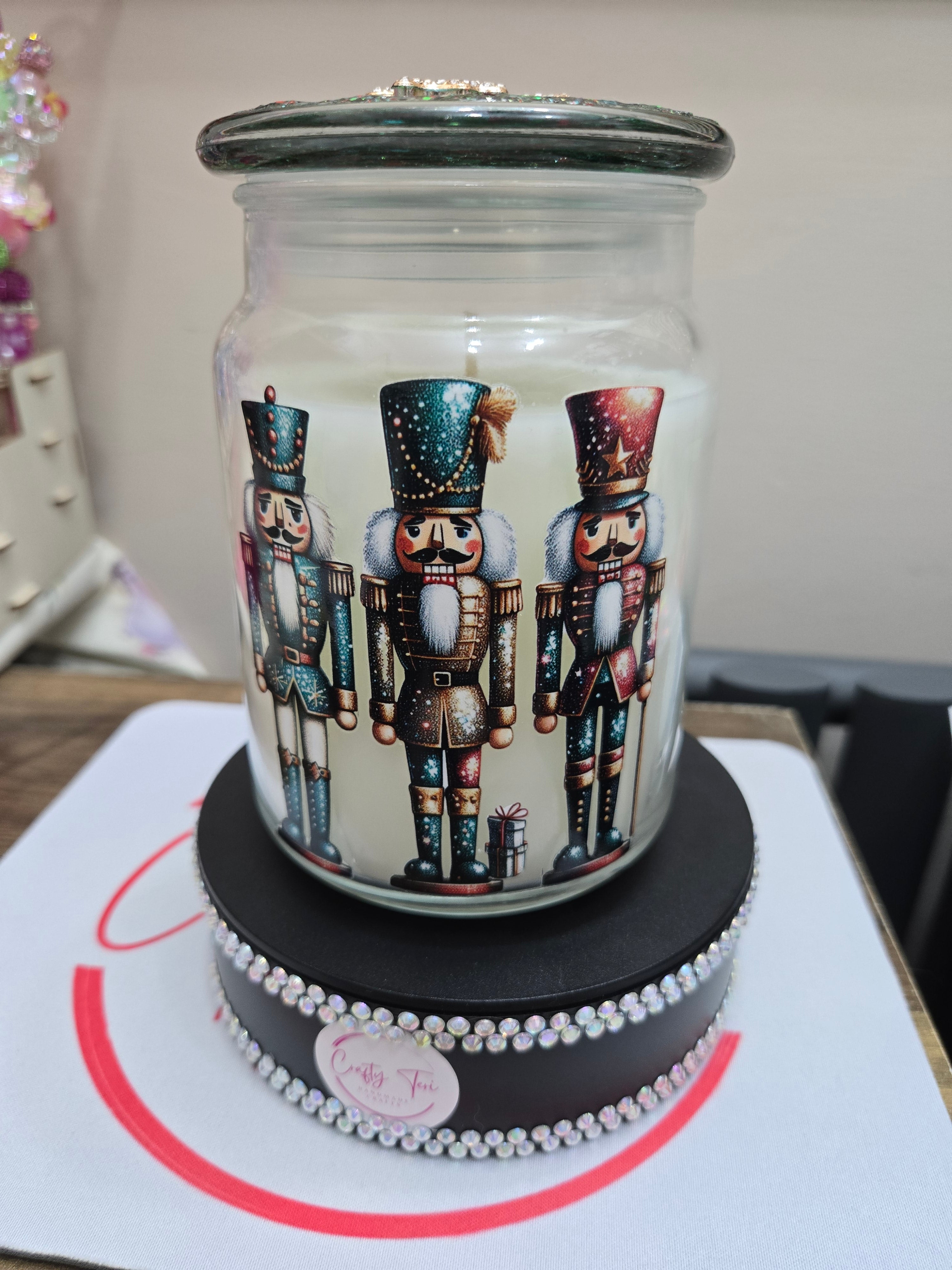 large decorated candles