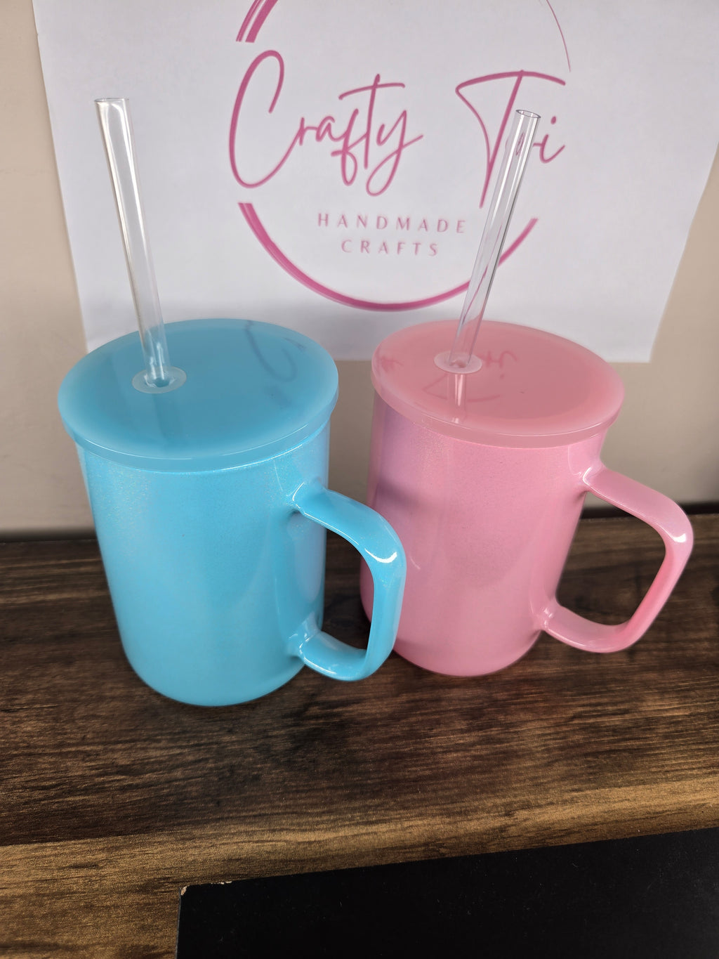 Shimmer glass mugs