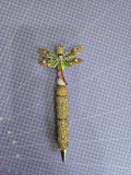 Pretty rose gold dragonfly rhinestone pen