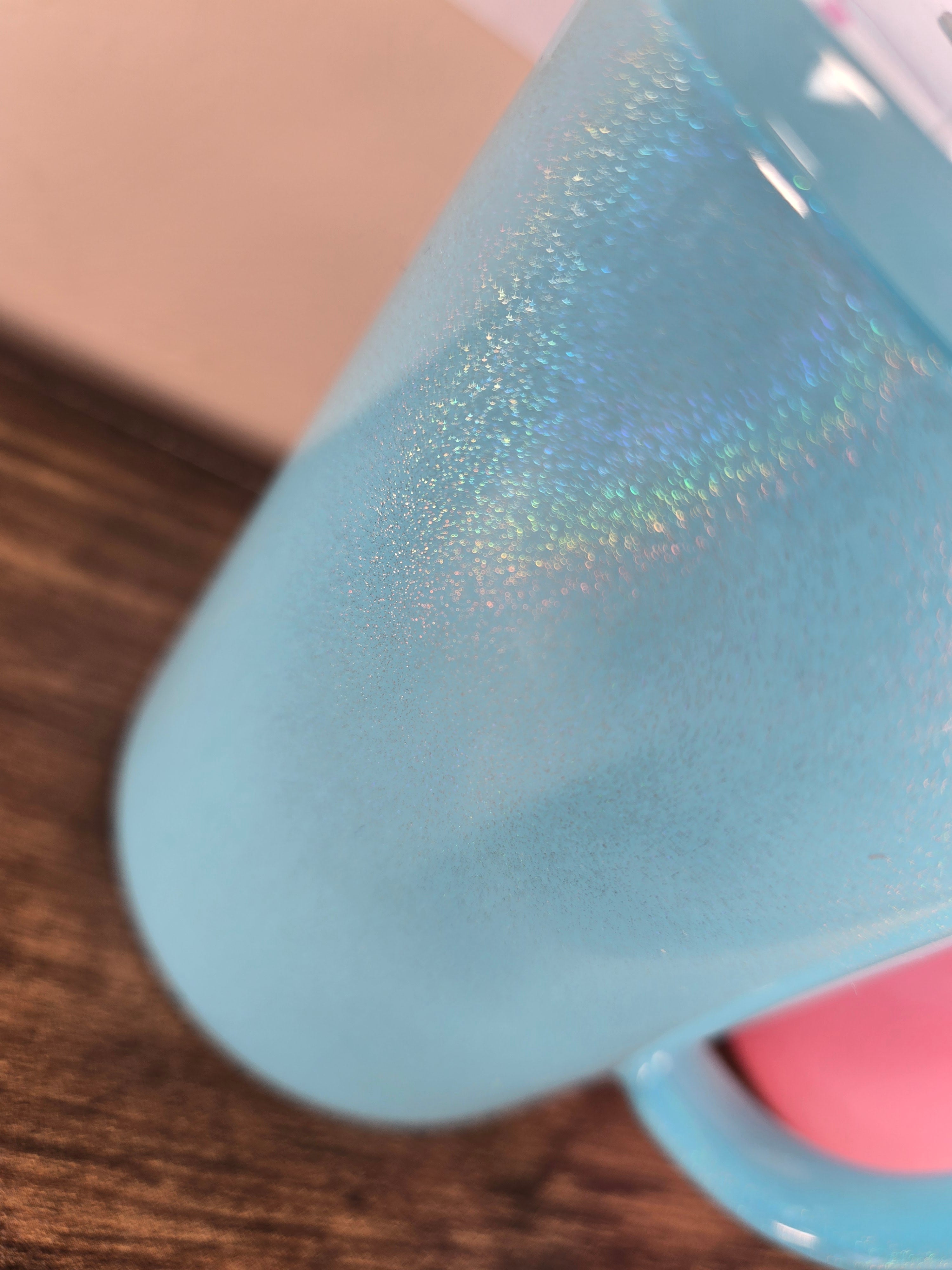 Shimmer glass mugs